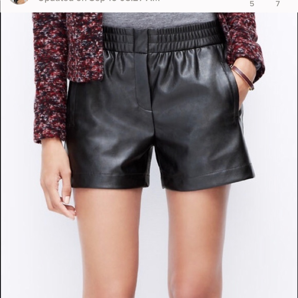 Faux leather shorts Ann Taylor